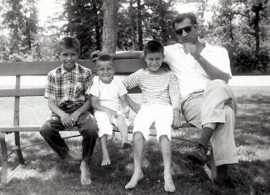 Me, my brothers Todd and Chris, and our Dad, Michael, circa 1964.